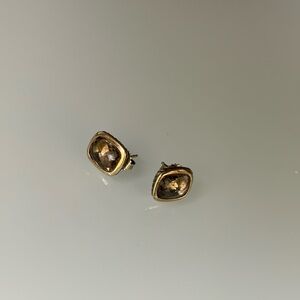 David Yurman Stud Earrings - Quartz 18K gold and sterling silver